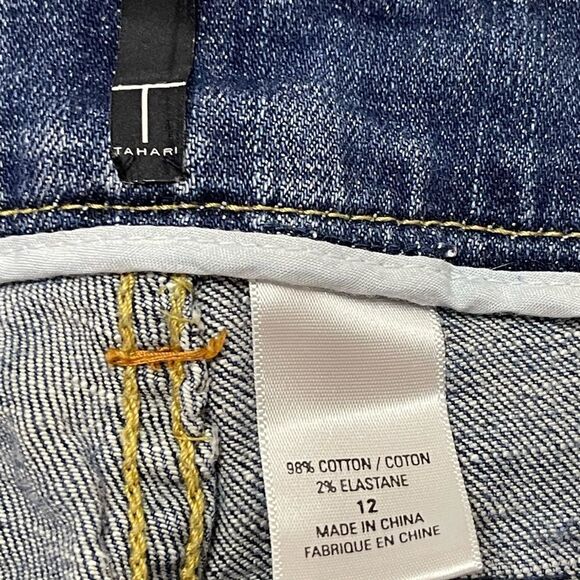 Tahari medium wash denim capris size 12 - Picture 3 of 5